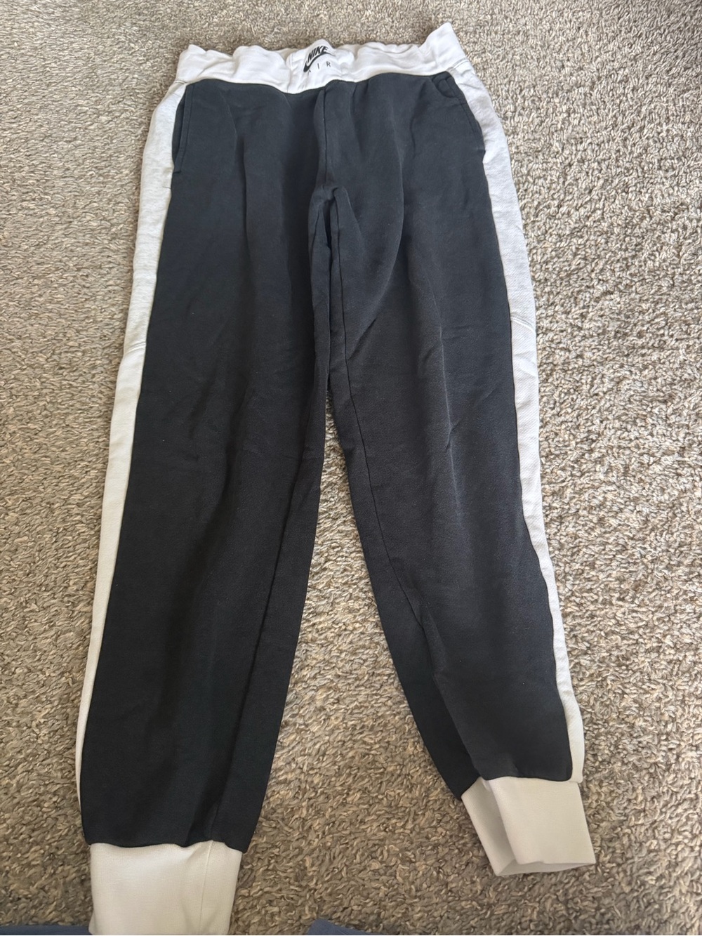 Nike Black and White Contrast Track Joggers